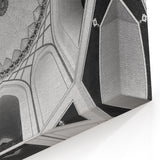 Intricate Dome Design Wall Art - Black and White Architecture Print