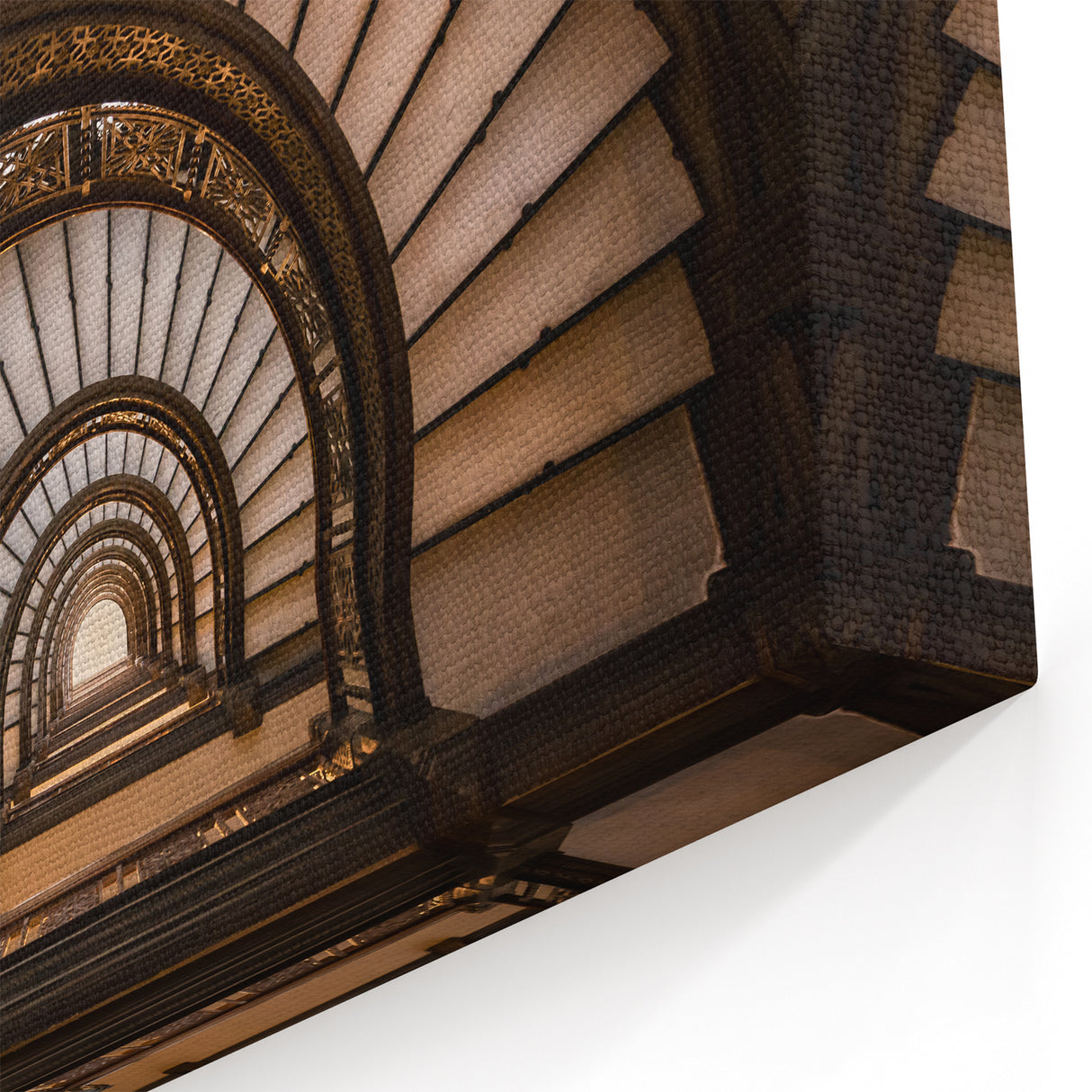 Elegant Spiral Staircase Wall Art - Architectural Photography Canvas Print