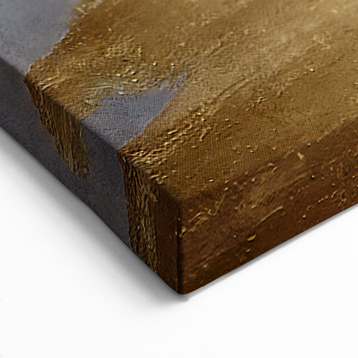 Modern Abstract Brush Strokes Art | Black and Gold Canvas Decor