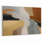 Abstract Geometric Lines Canvas Art | Modern Earth Tones Wall Decor