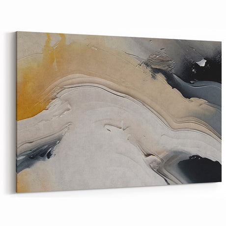 Minimalist Abstract Waves Canvas Art | Modern Neutral Tones Decor