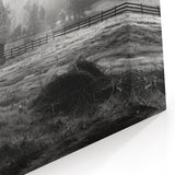 Red Barn in Winter Wall Art - Rustic Farmhouse Canvas Print - Country Decor"