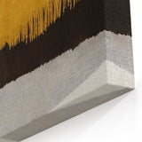 Bold Abstract Lines Canvas Art | Modern Yellow and Black Wall Decor