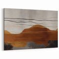 Modern Abstract Landscape Canvas Art | Earth Tones and Line Art Decor