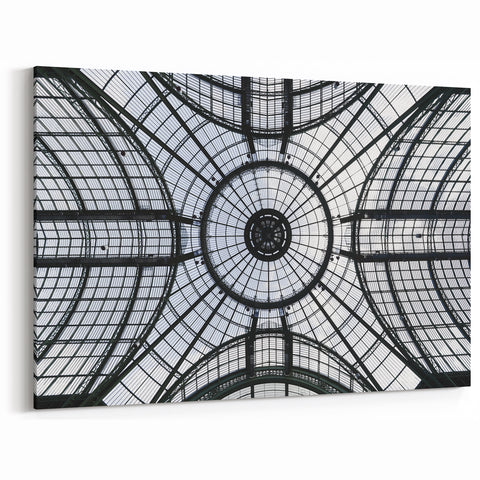 Modern Dome Architecture Wall Art - Geometric Glass Ceiling Print