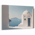 Mediterranean Dome Wall Art - Serene Coastal Architecture Canvas Print