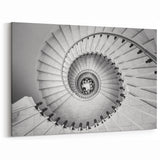 Elegant Spiral Staircase Wall Art - Modern Architectural Canvas Print