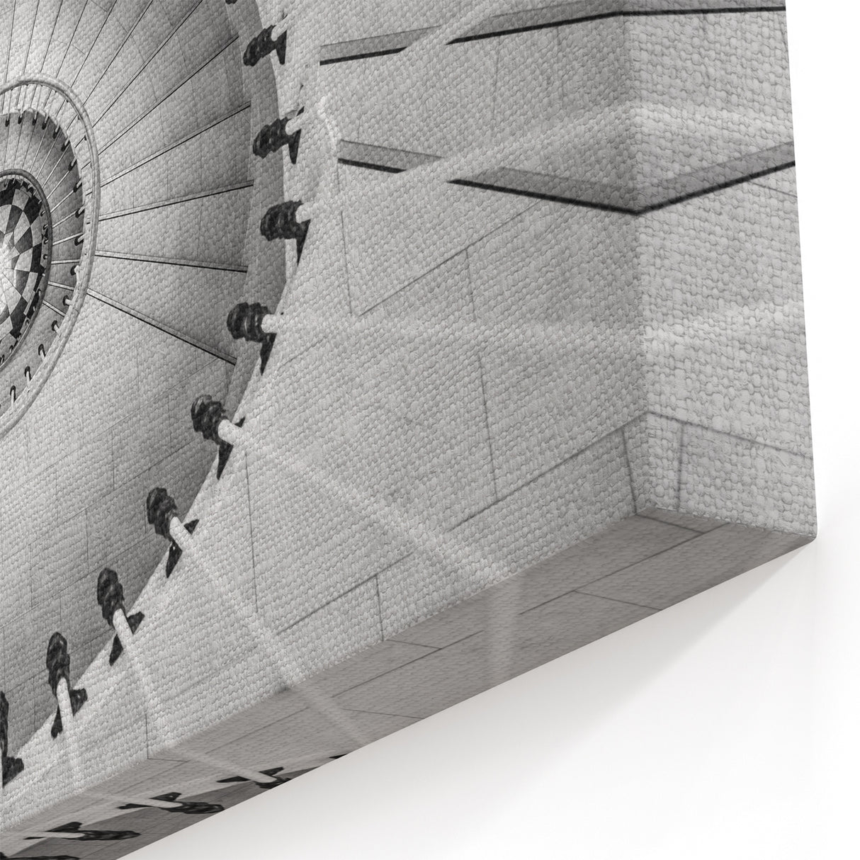 Elegant Spiral Staircase Wall Art - Modern Architectural Canvas Print