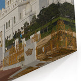 Majestic Domes Wall Art - Grand White Mosque Architecture Print