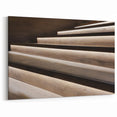 Elegant Wooden Staircase Wall Art with Soft Lighting - Modern Decor