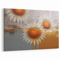 Geometric Strokes and Lines Abstract Art - Sunflower Wall Canvas Print