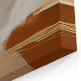 Abstract Strokes and Lines Art | Earthy Tones, Beige, and Gray Canvas