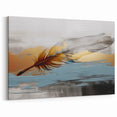 Elegant Strokes and Lines Abstract Art - Feather Wall Canvas Print