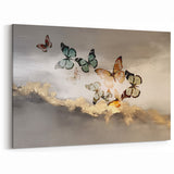 Abstract Strokes and Lines Art - Butterfly Canvas Print Wall Decor