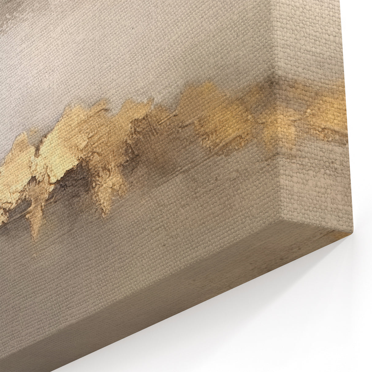 Minimalist Monochrome Strokes Abstract Art - Textured Canvas Print