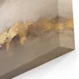 Minimalist Monochrome Strokes Abstract Art - Textured Canvas Print