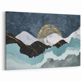 Abstract Mountain Landscape Art - Strokes and Lines Canvas Wall Decor