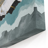 Abstract Mountain Landscape Art - Strokes and Lines Canvas Wall Decor