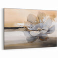 Abstract Floral Strokes and Lines Art - Beige Flower Canvas Wall Decor