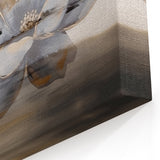 Abstract Floral Strokes and Lines Art - Beige Flower Canvas Wall Decor