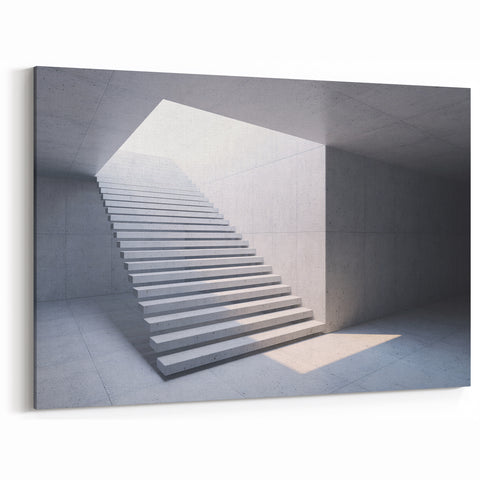 Minimalist Concrete Staircase Wall Art - Modern Architectural Design