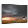 Rustic Red Barn Wall Art – Vintage Farmhouse Barn Landscape Canvas Print