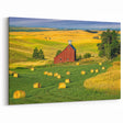 Dramatic Stormy Barn Landscape Art – Rustic Countryside Canvas Print