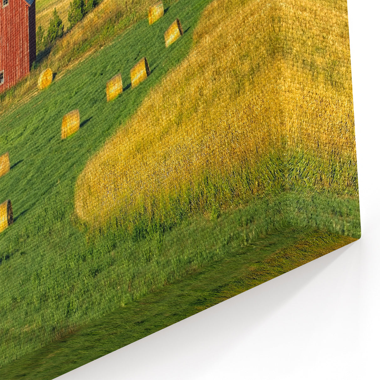 Dramatic Stormy Barn Landscape Art – Rustic Countryside Canvas Print