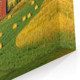Dramatic Stormy Barn Landscape Art – Rustic Countryside Canvas Print