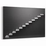 Sleek Modern Staircase Wall Art - Minimalist Floating Steps Design