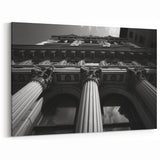 Architectural Columns Art Poster - Black and White Classical Wall Decor