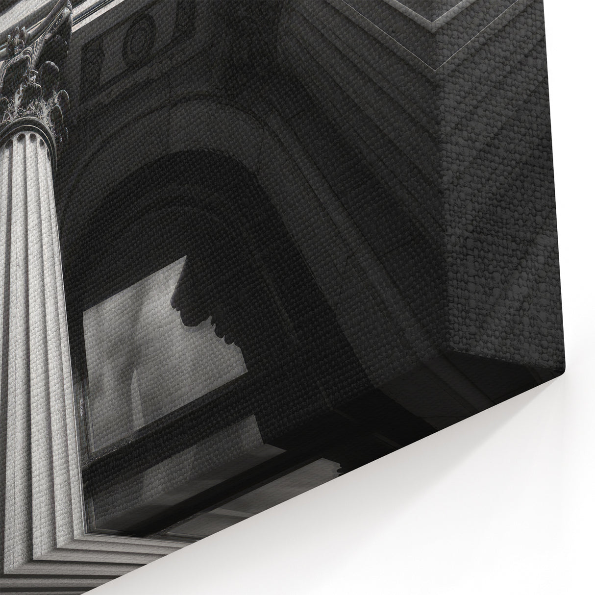 Architectural Columns Art Poster - Black and White Classical Wall Decor