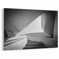 Abstract Modern Staircase Wall Art - Architectural Black and White