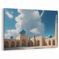 Blue Domes Wall Art - Majestic Mosque Architecture Canvas Print