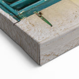 Scenic Window Wall Art – Serene Boat & Ocean View Architectural Print