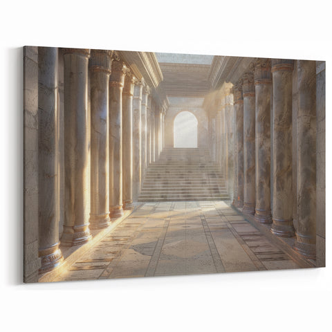 Historical Columns Wall Art - Elegant Architectural Canvas & Framed Print