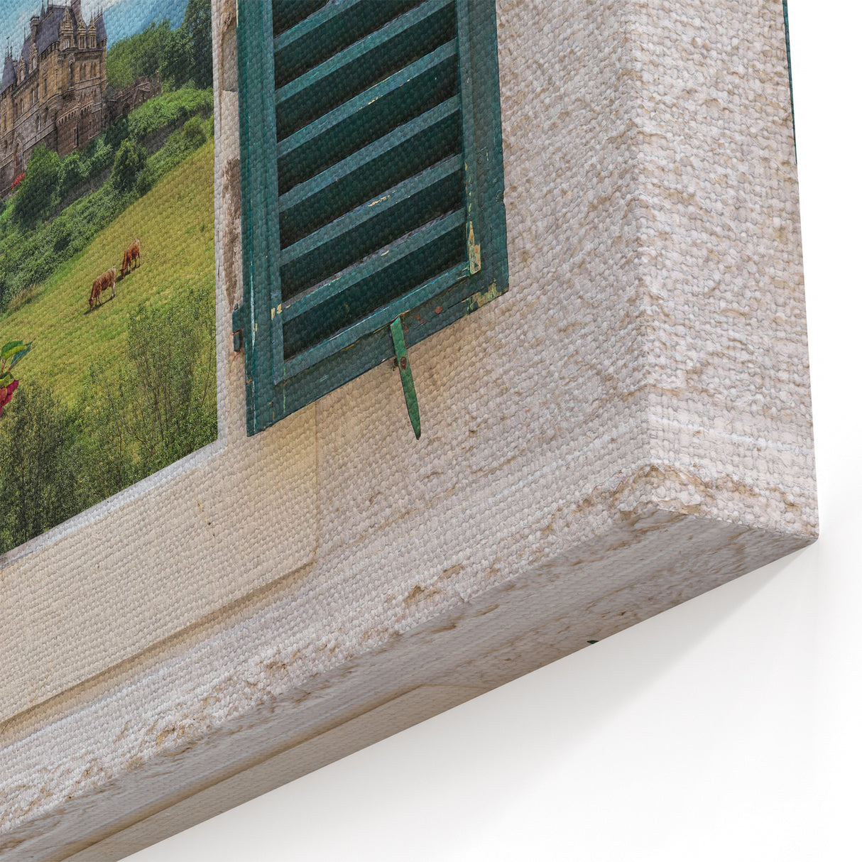 Historical Window Wall Art – Castle View Architectural Print