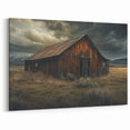 Country Windmill and Red Barn Art – Rustic Farmhouse Landscape Print