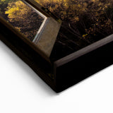 Serene Window Wall Art – Misty Morning Landscape View Print