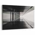 Modern Window Wall Art – Abstract Black & White Architectural Print