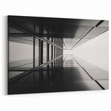 Modern Window Wall Art – Abstract Black & White Architectural Print