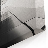 Modern Window Wall Art – Abstract Black & White Architectural Print