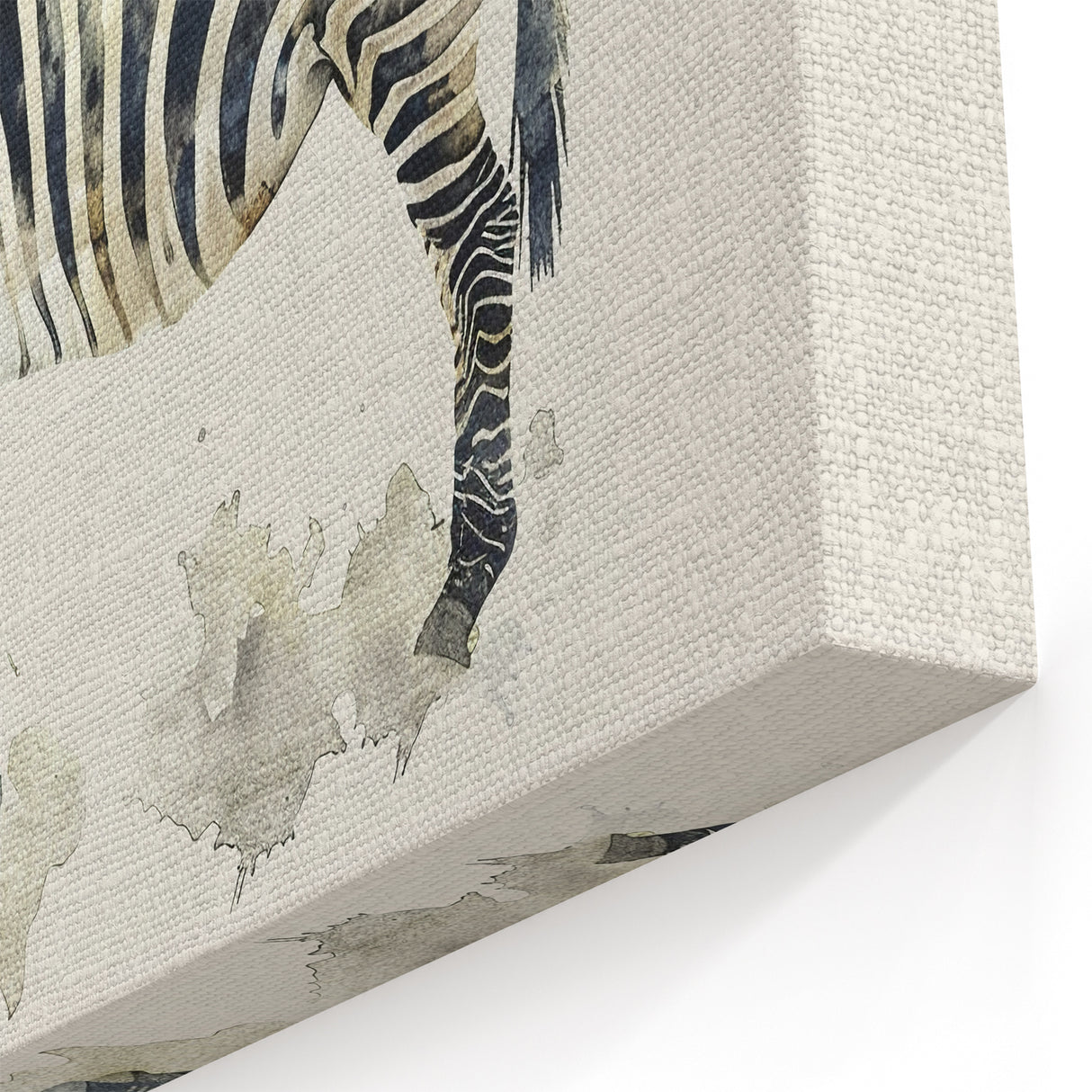 Watercolor Zebra Wall Art - Minimalist Safari Canvas Print