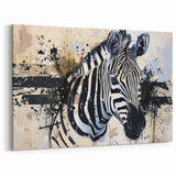 Abstract Zebra Wall Art - Textured Safari Canvas Print