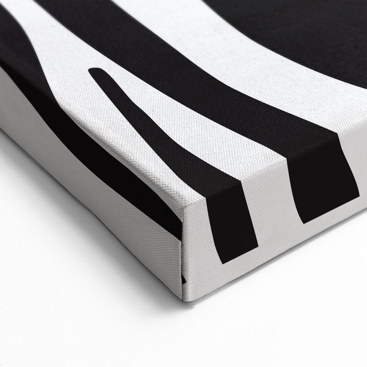 Minimalist Zebra Silhouette Art - Black and White Canvas Print