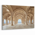 Serene Archways & Sea View Art - Coastal Architectural Canvas Print