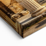 Ancient Ruins Columns Art - Dramatic Sky & Stone Canvas Print