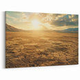 Golden Desert Sunset - Modern Desert Landscape Canvas Wall Art