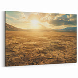 Golden Desert Sunset - Modern Desert Landscape Canvas Wall Art