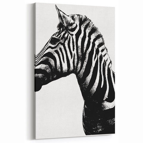 Elegant Black and White Zebra Wall Art - Classic Safari Animal Decor